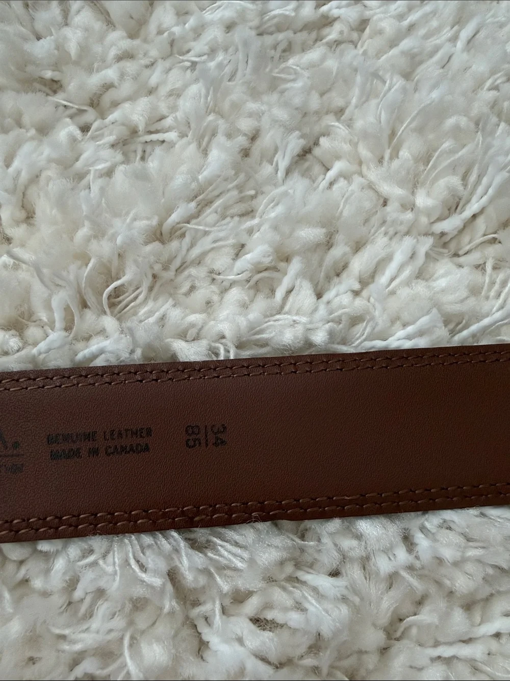 Bosca Chestnut Brown Leather Belt with Silver Buckle